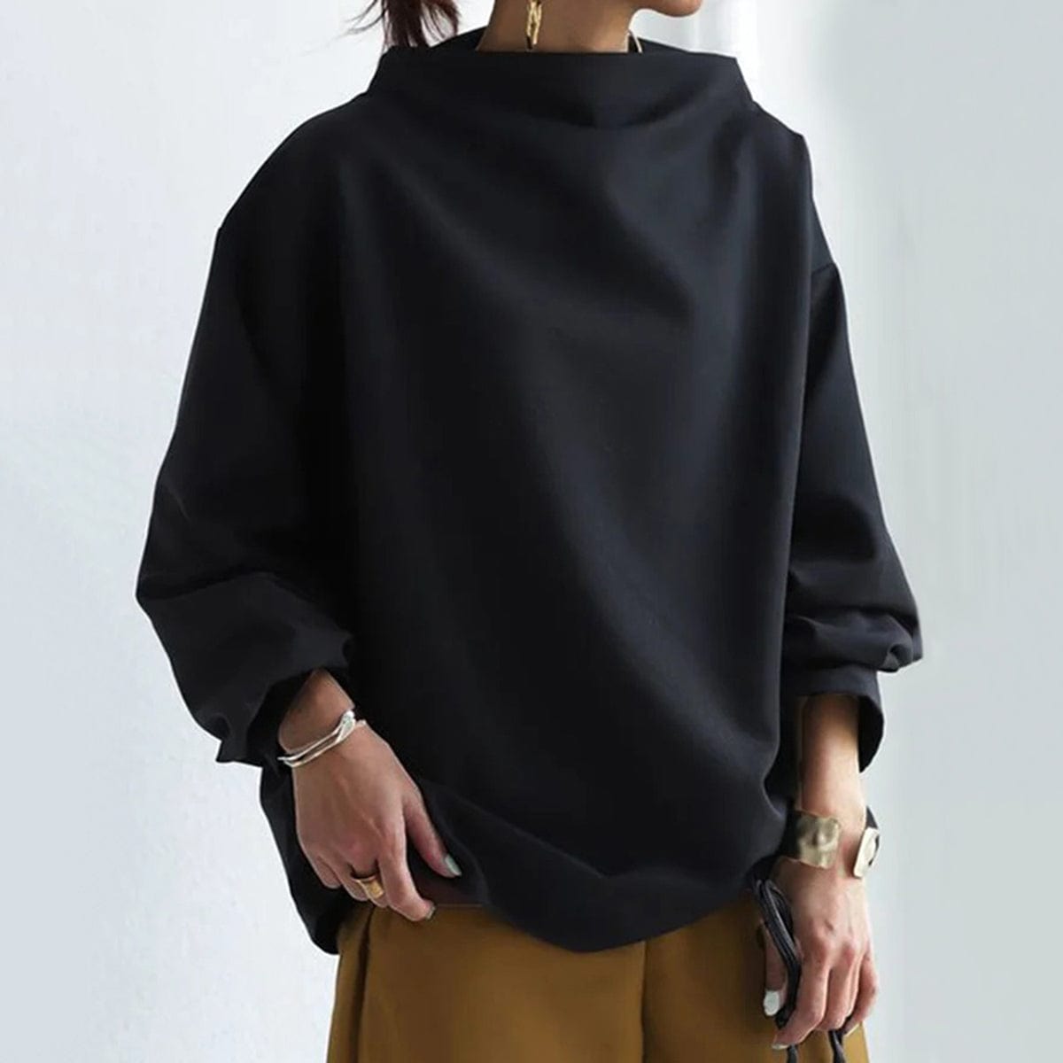 VIVILY | Eleganter Pullover mit hohem Kragen