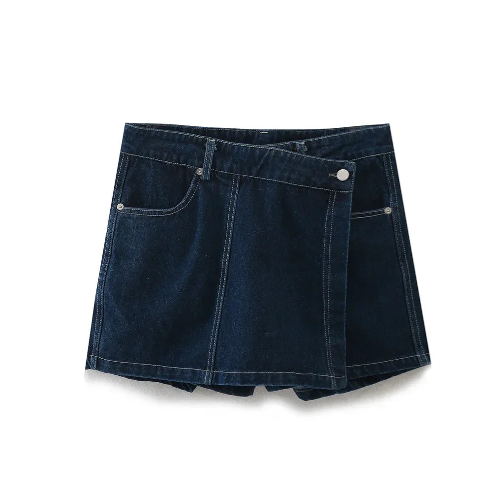 VIVILY | V-Ausschnitt Denim Set