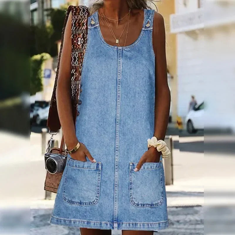 VIVILY | Praktisches und Leichtes Denim Sommerkleid