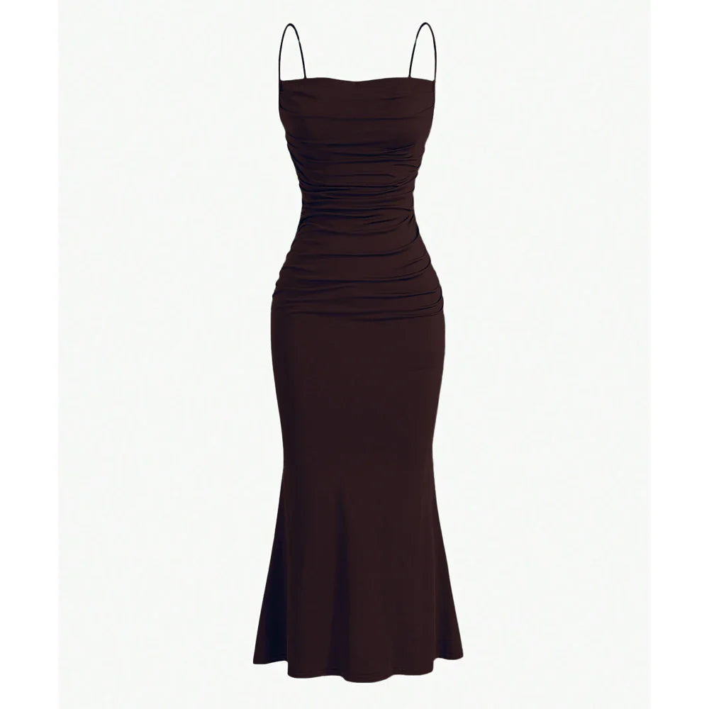 VIVILY | Drapiertes Maxikleid