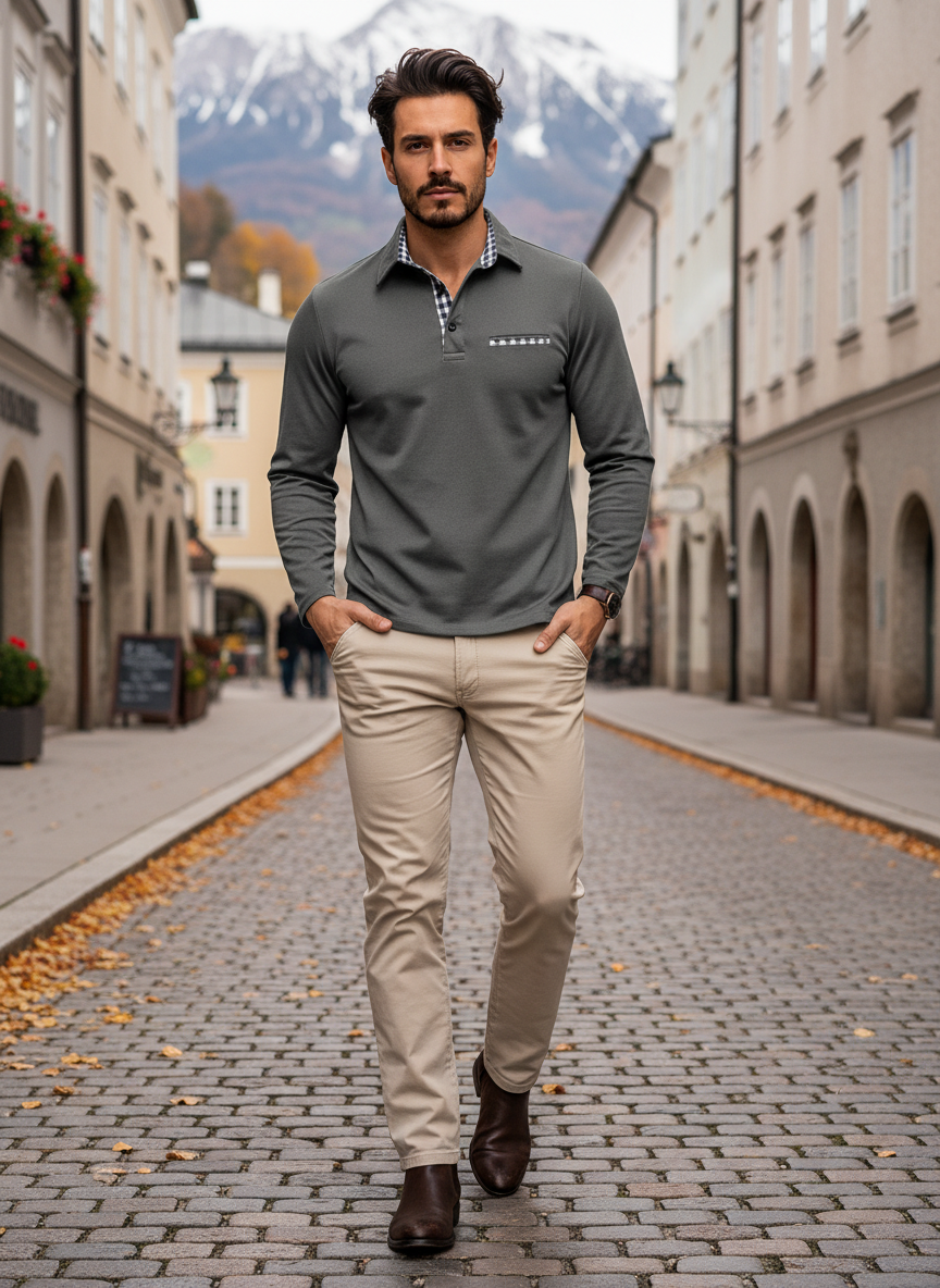 Vivily | Langarm-Polohemd