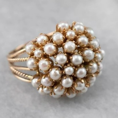 VIVILY | Ring mit eingelegten Perlen