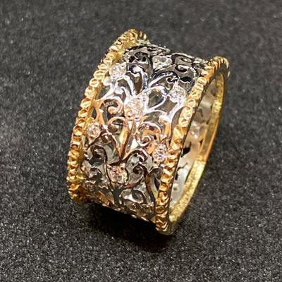 Retro Ivy Zirkonia Ring