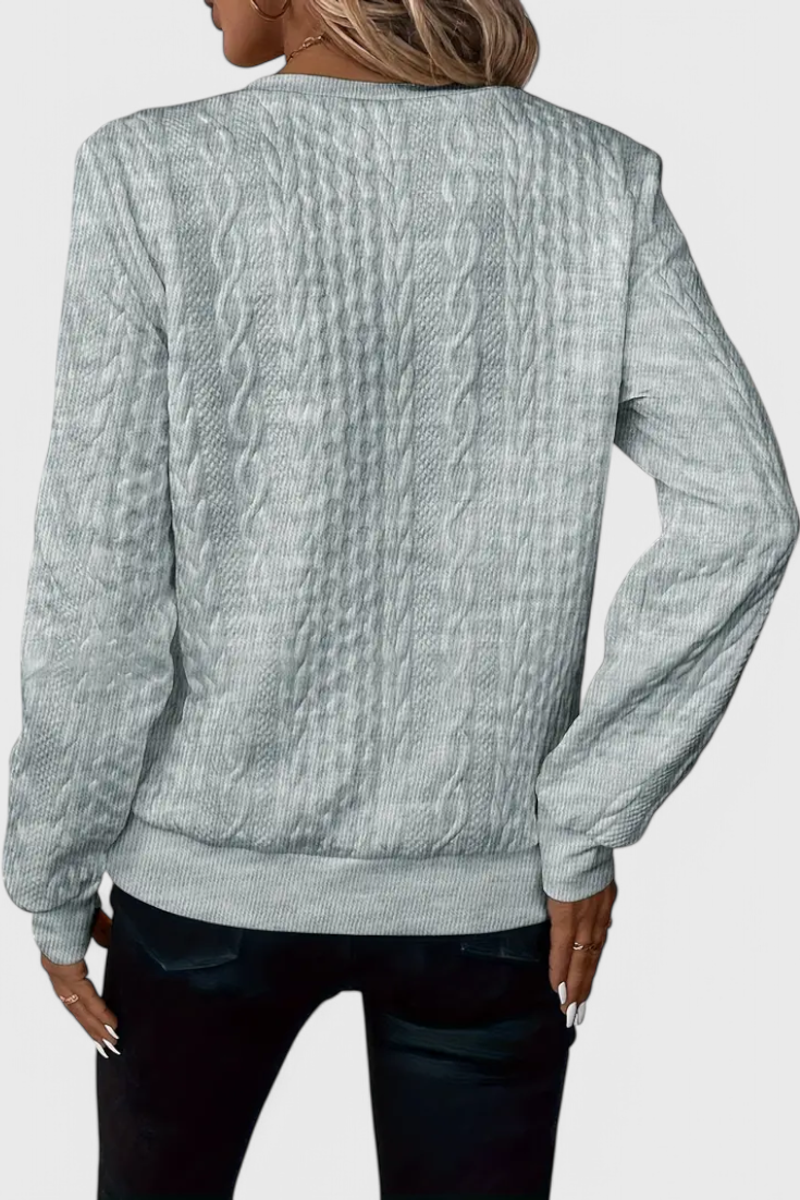 VIVILY | Weicher Strickpullover mit Reißverschluss