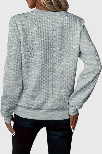 VIVILY | Weicher Strickpullover mit Reißverschluss