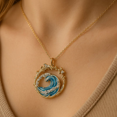 VIVILY | Elegante Halskette der Schwüre des Meeres – Feiern Sie Ihre Liebe zum Ozean