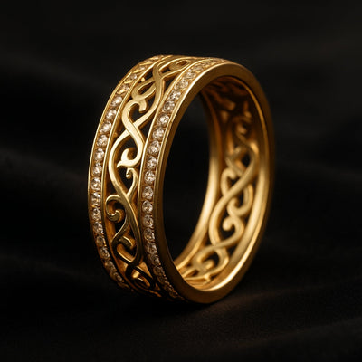 VIVILY | Eleganter Goldring Hohloha Hellera - Luxuriöses Accessoire für Alle Anlässe