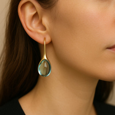 VIVILY | Elegante Tropfenohrringe aus Gold und Silber