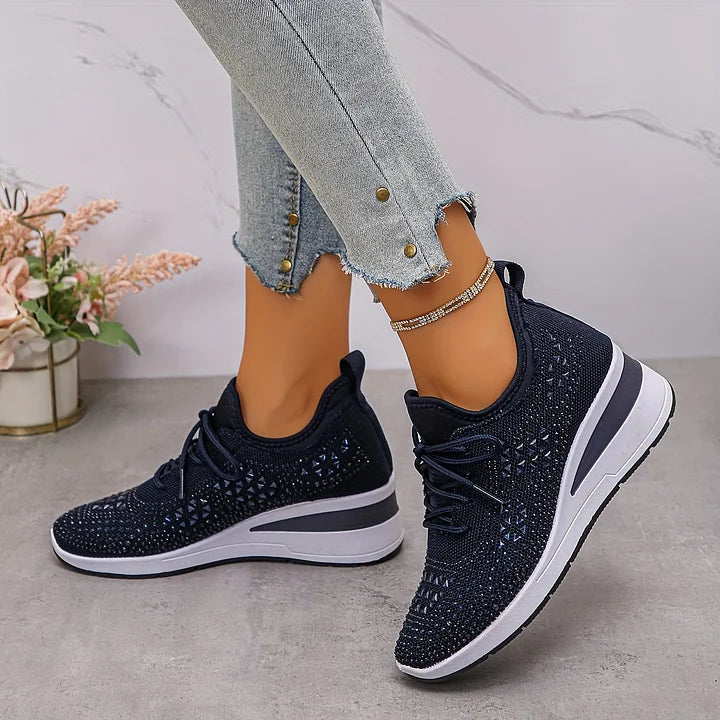 VIVILY | Orthopädische Sneakers mit funkelnden Strasssteinen