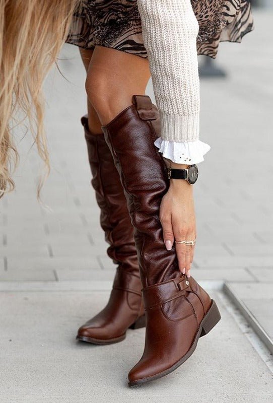 Allison™ | Elegante Leder-Stiefel mit Komfort+ (Neue Kollektion)