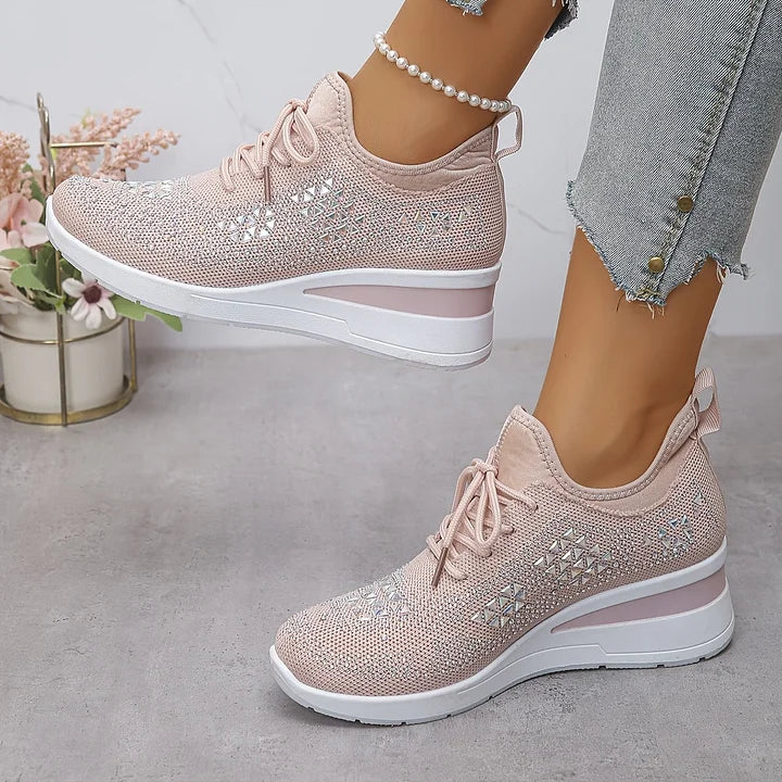 VIVILY | Orthopädische Sneakers mit funkelnden Strasssteinen