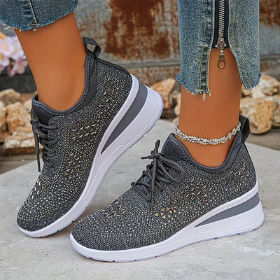 VIVILY | Orthopädische Sneakers mit funkelnden Strasssteinen