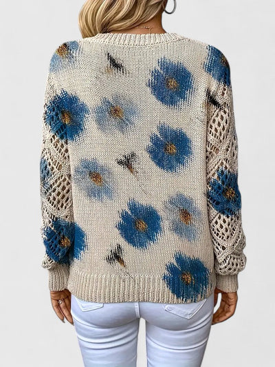 Vivily | Eleganter Pullover mit Blumenmuster
