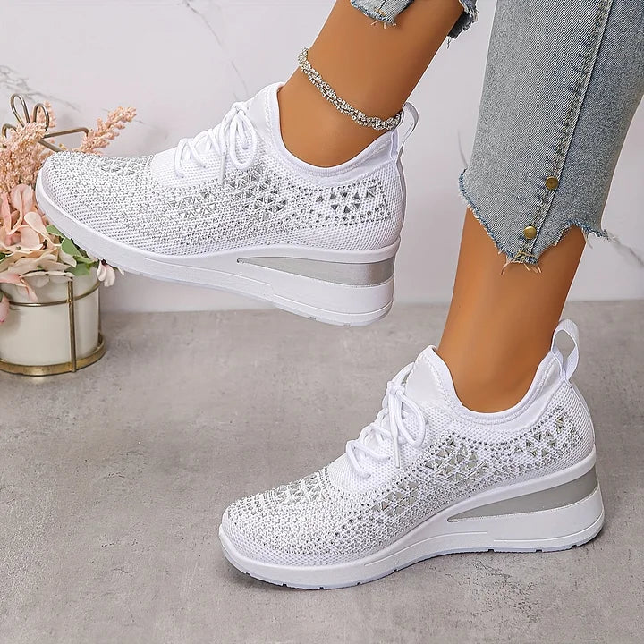 VIVILY | Orthopädische Sneakers mit funkelnden Strasssteinen