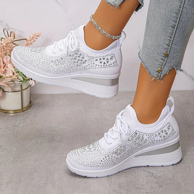 VIVILY | Orthopädische Sneakers mit funkelnden Strasssteinen