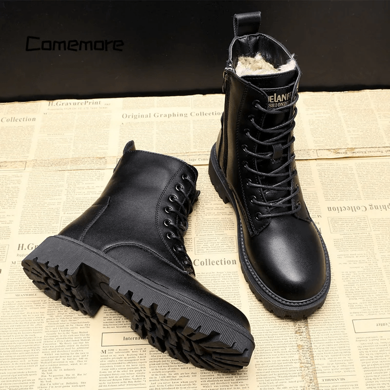 VIVILY | Elegante Stiefel aus schwarzem Leder