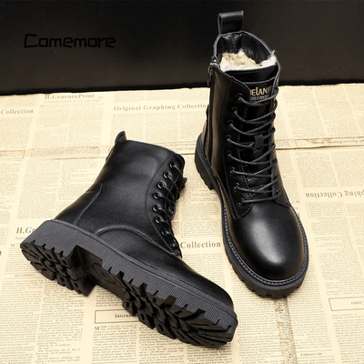 VIVILY | Elegante Stiefel aus schwarzem Leder