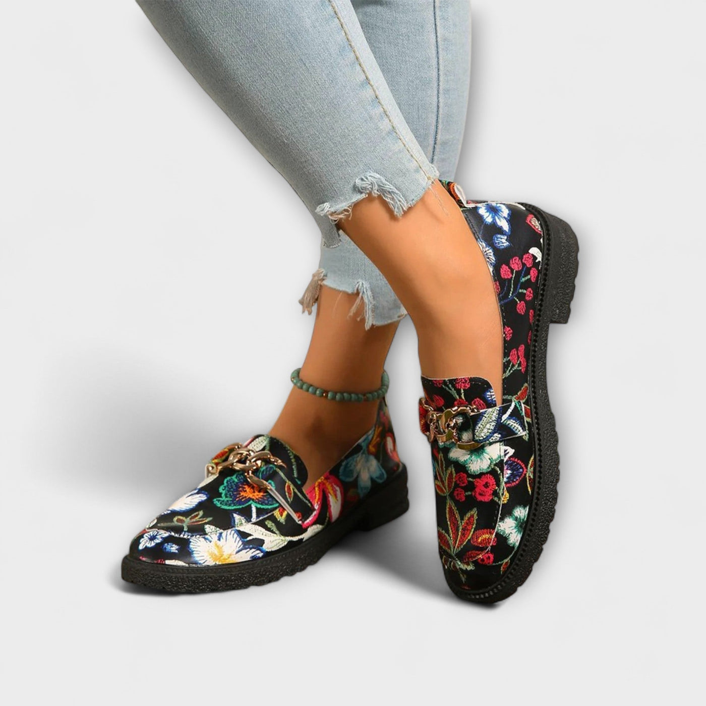 Wilma – Bunte Mokassins mit Blumenmuster