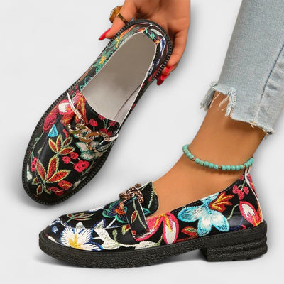 Wilma – Bunte Mokassins mit Blumenmuster