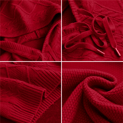 VIVILY | Kabelstrick Hoodie Pullover