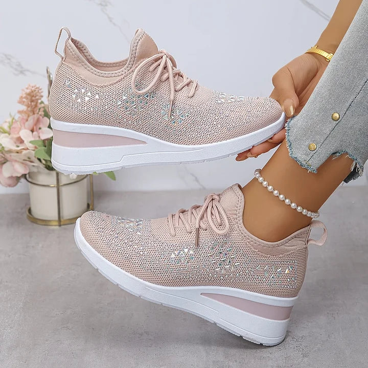 VIVILY | Orthopädische Sneakers mit funkelnden Strasssteinen