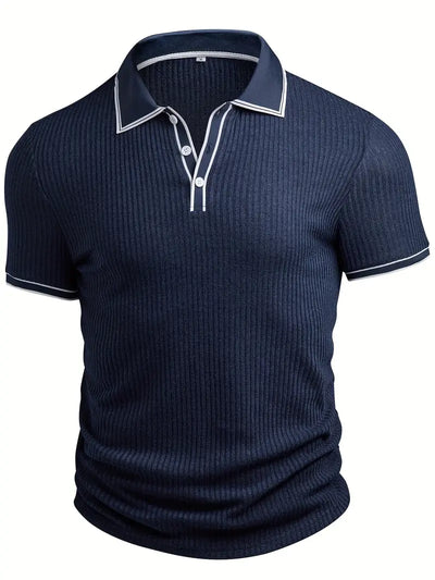 Matthias | Polohemd – Strukturierte Eleganz mit Mediterranem Flair