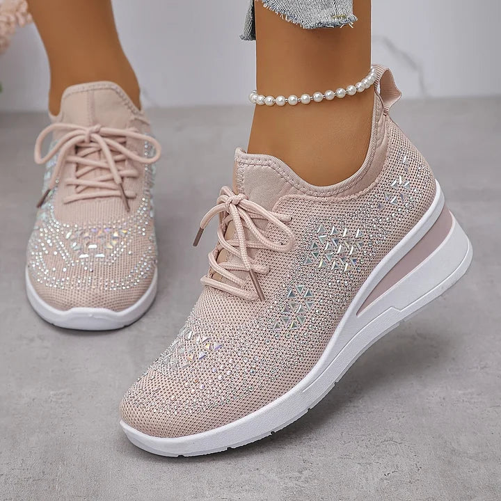 VIVILY | Orthopädische Sneakers mit funkelnden Strasssteinen
