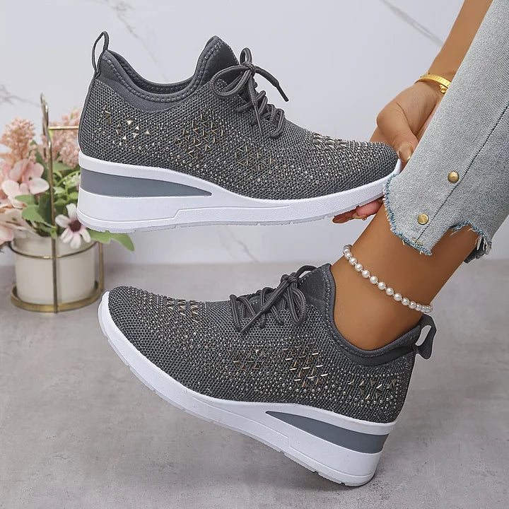 VIVILY | Orthopädische Sneakers mit funkelnden Strasssteinen