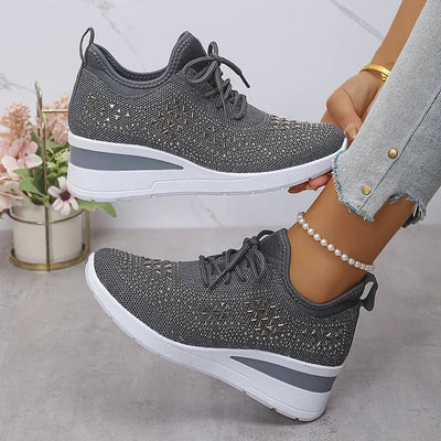 VIVILY | Orthopädische Sneakers mit funkelnden Strasssteinen