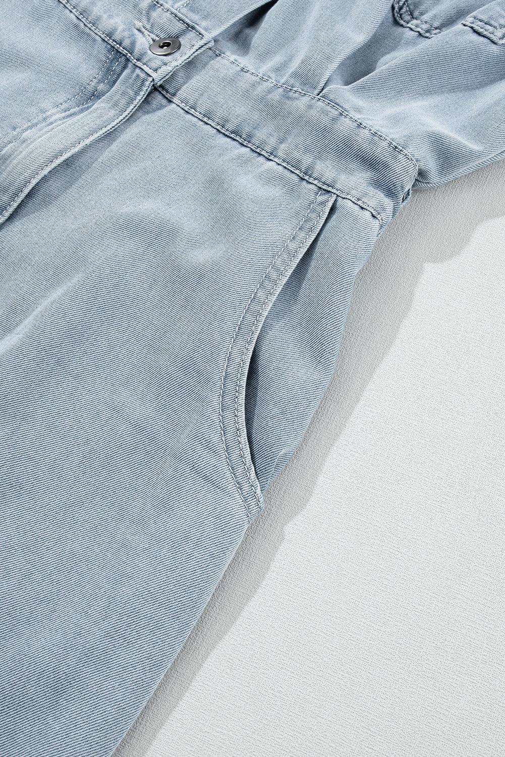 VIVILY | Elegantes Denimkleid mit kurzen Fledermausärmeln