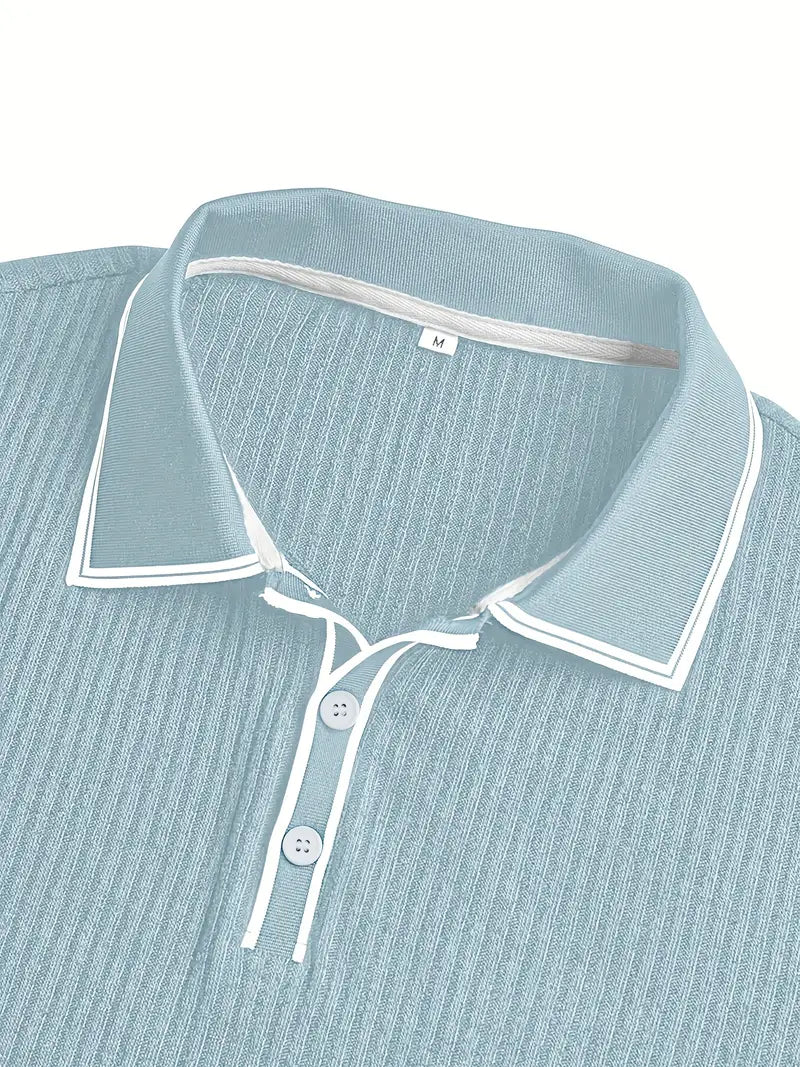 Matthias | Polohemd – Strukturierte Eleganz mit Mediterranem Flair