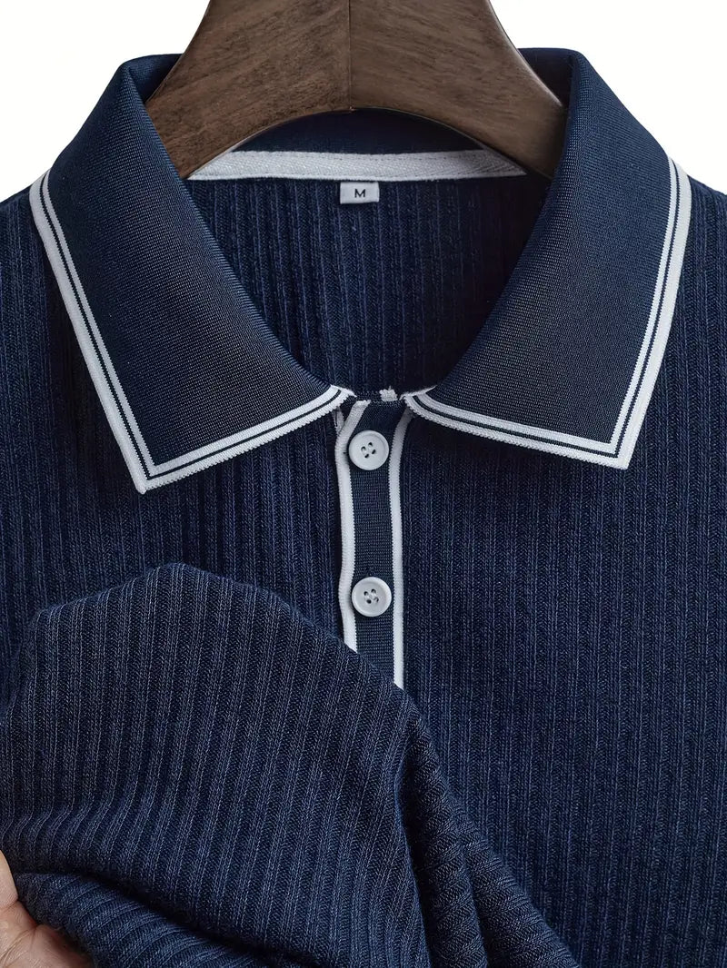 Matthias | Polohemd – Strukturierte Eleganz mit Mediterranem Flair