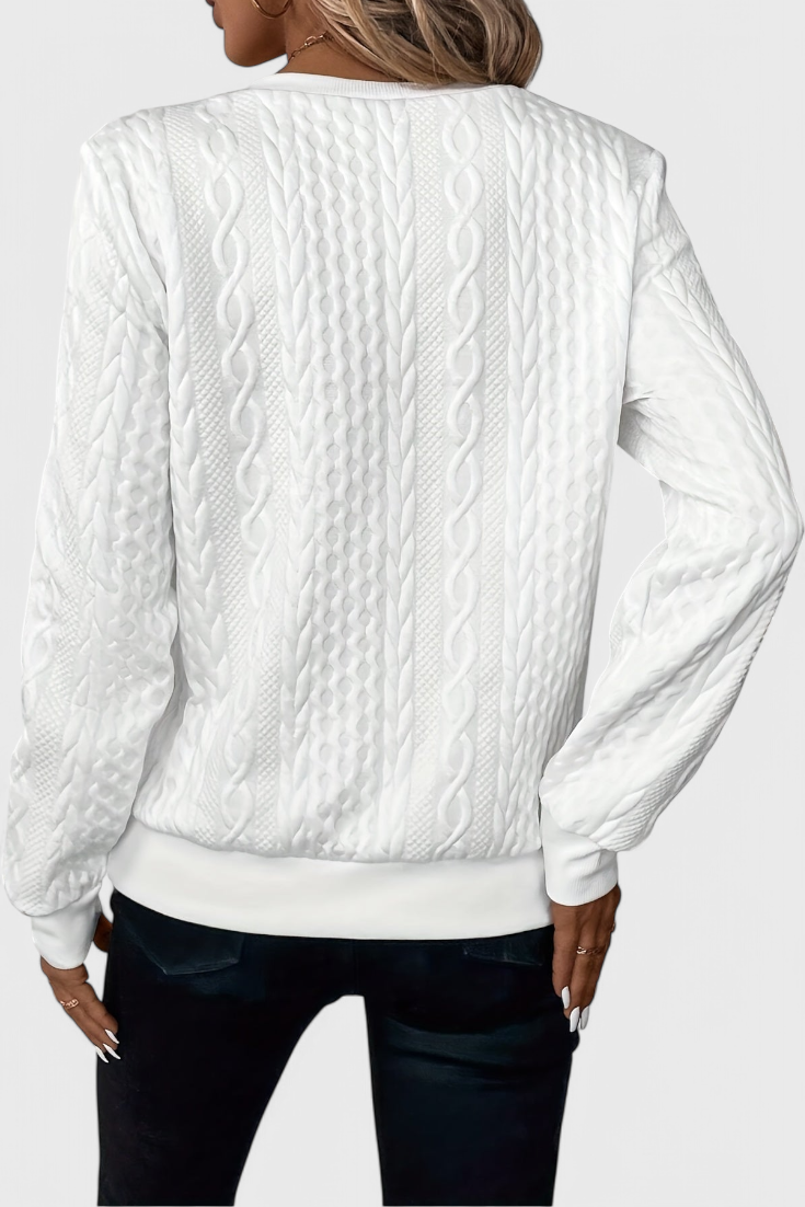 VIVILY | Weicher Strickpullover mit Reißverschluss