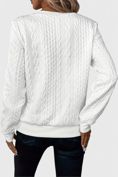 VIVILY | Weicher Strickpullover mit Reißverschluss