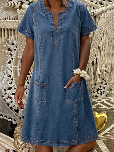 VIVILY | Elegantes Denimkleid