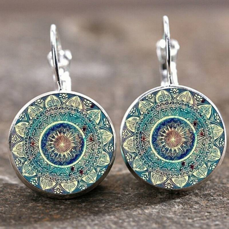 VIVILY | Elegante runde Vintage-Mandala-Ohrringe