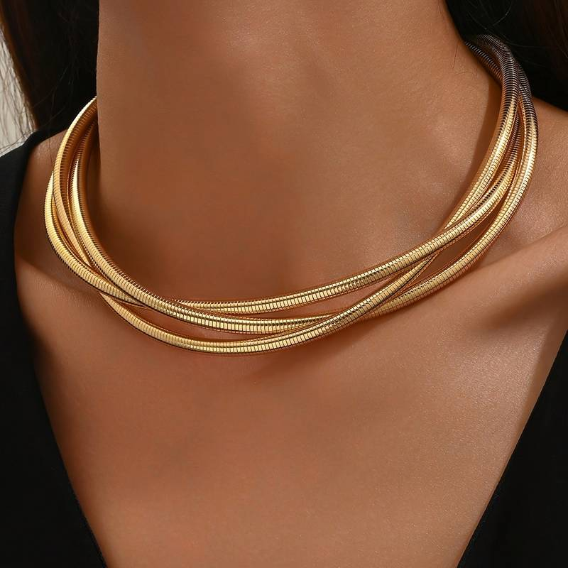 VIVILY | Vintage Mehrlagiges Halsband aus Elegantem Gold