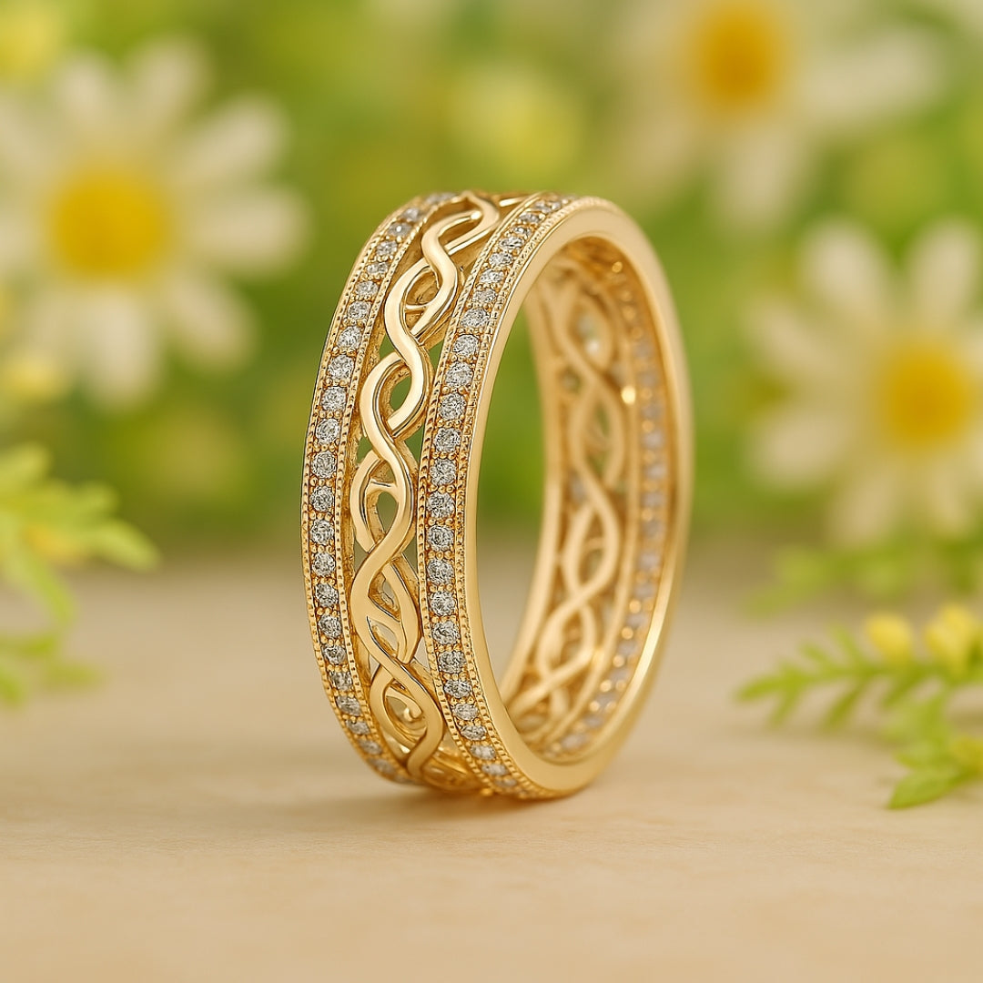 Eleganter Hohlring in Gold