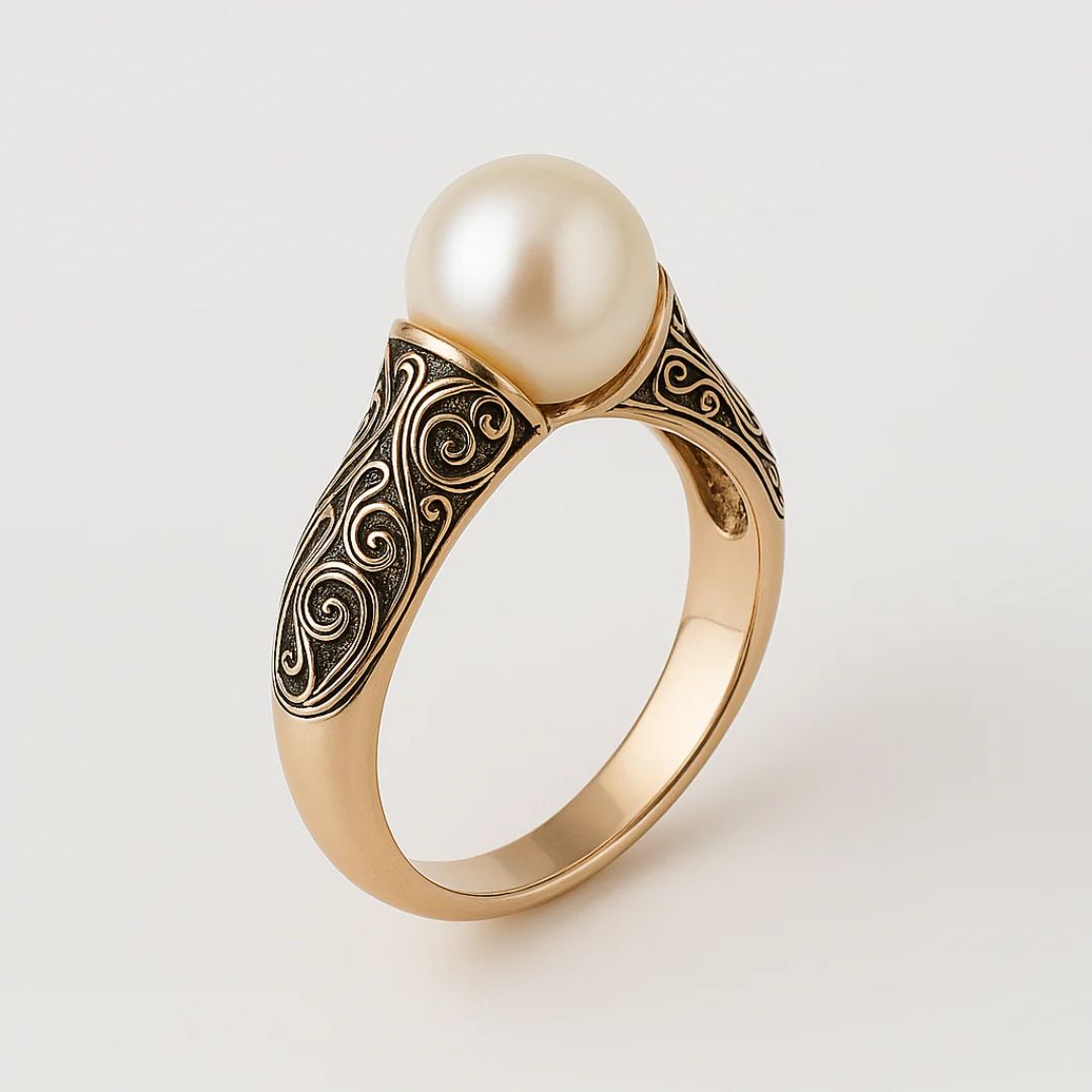 VIVILY | Eleganter Vintage-Ring aus Naturperle