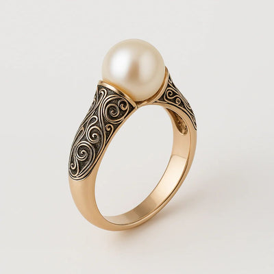 VIVILY | Eleganter Vintage-Ring aus Naturperle