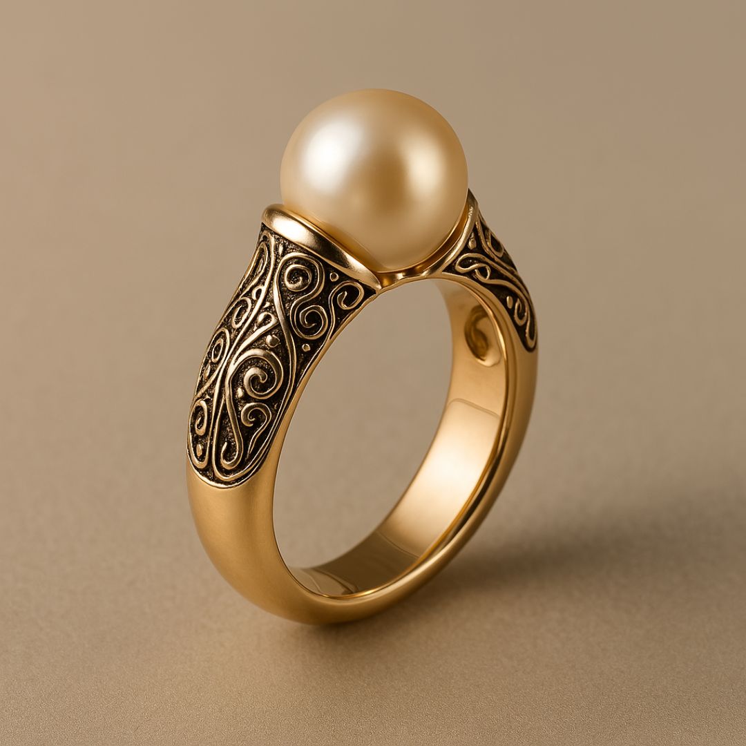 VIVILY | Eleganter Vintage-Ring aus Naturperle