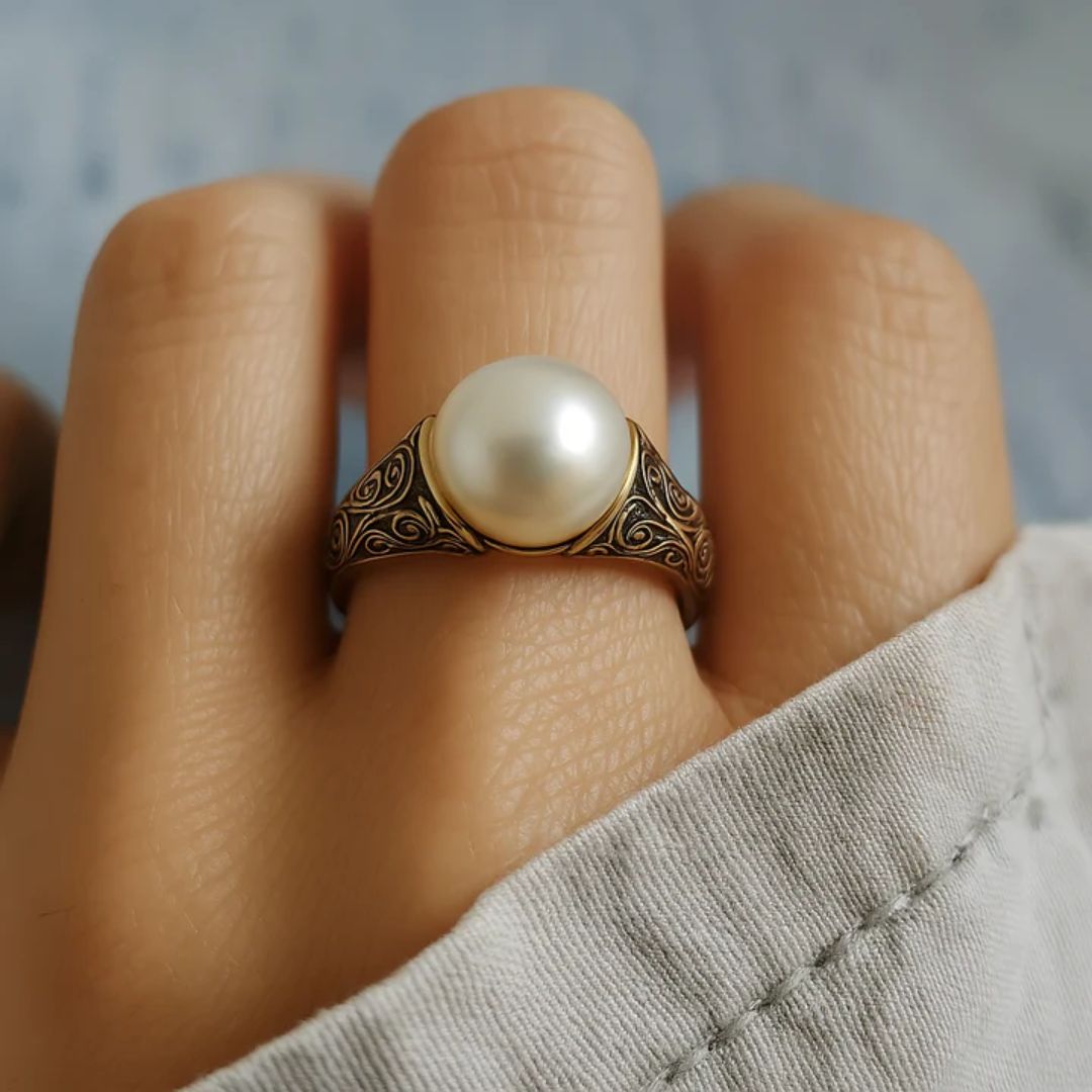 VIVILY | Eleganter Vintage-Ring aus Naturperle