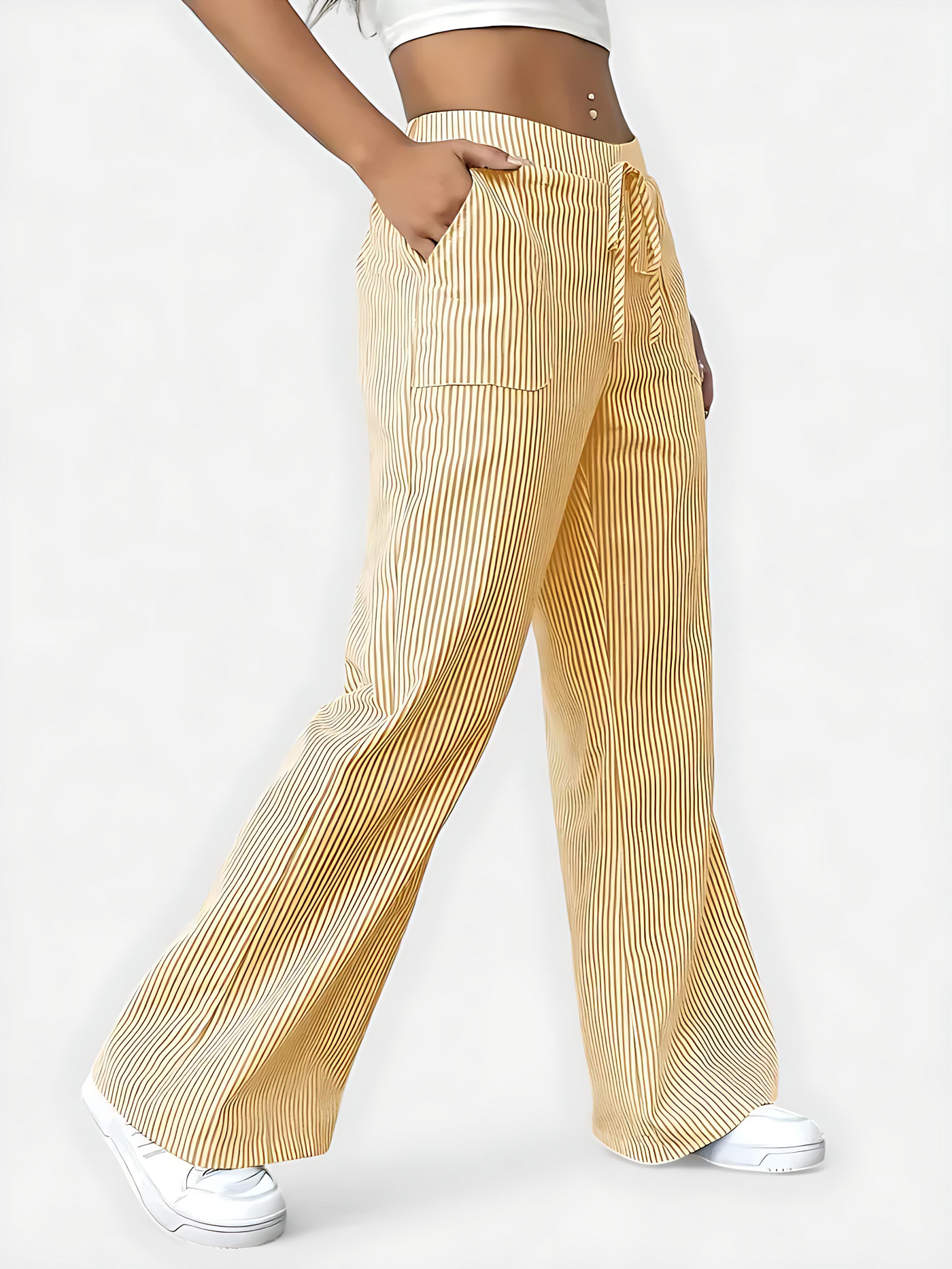 Isabelle™ – Bequeme Weite Hose mit Eleganten Details