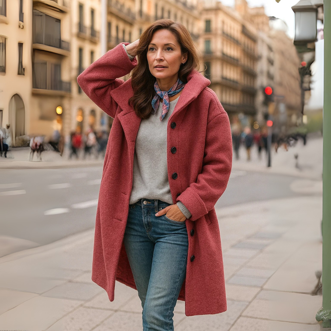 Vivily | Eleganter und Bequemer Mid-Length Mantel – Ideal für Deinen Alltag