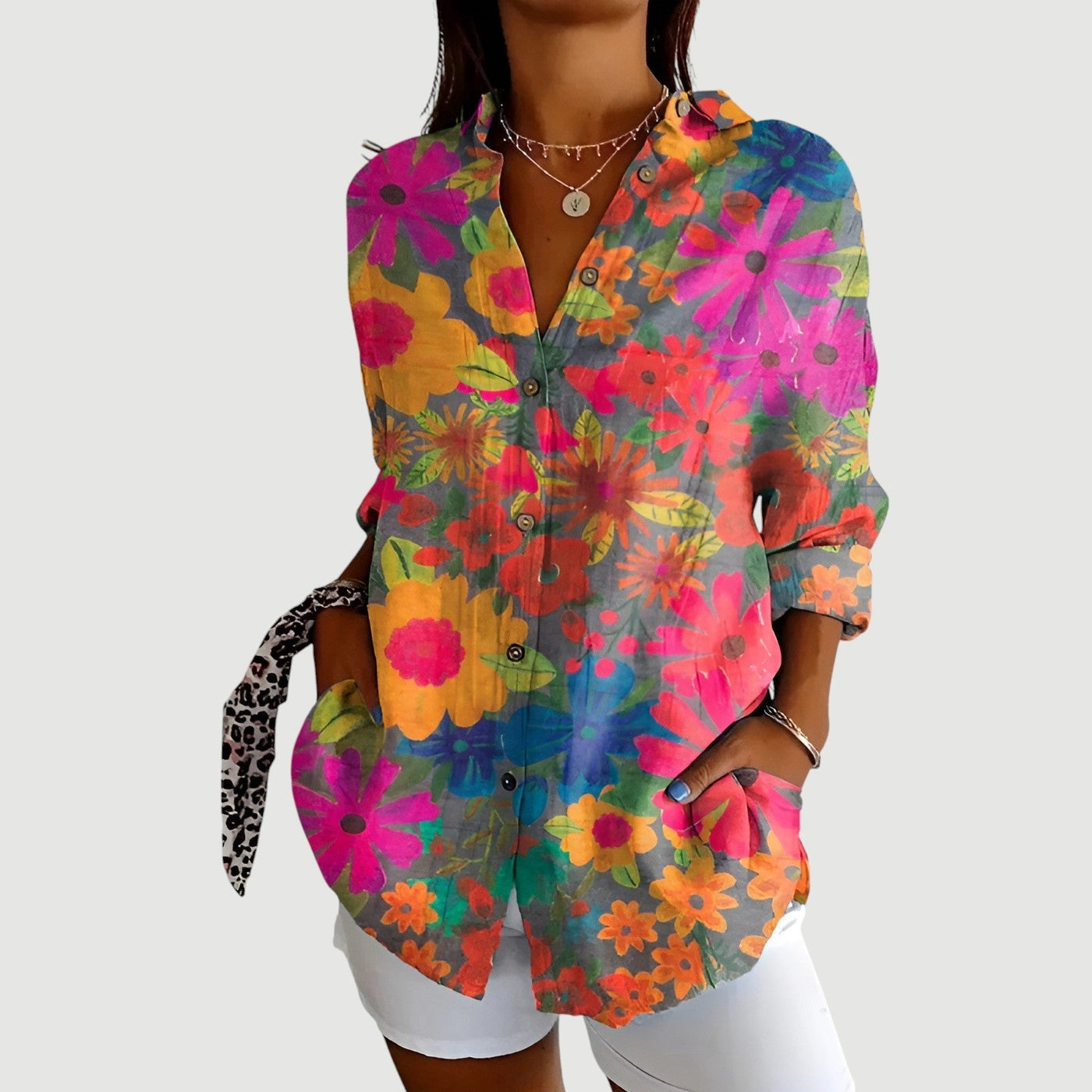 Frieda™ | Bluse mit farbenfrohem Design