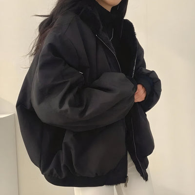 VIVILY | Wendbare Teddy-Wolljacke mit Kapuze