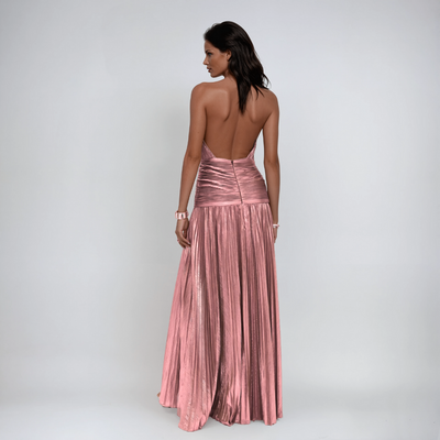 Helena™ | Elegantes Metallic-Maxikleid