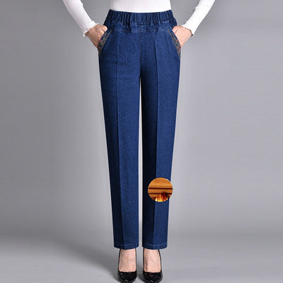 Camille – Damenjeans mit Seitentaschen und elastischem Bund