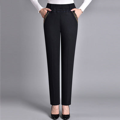 Camille – Damenjeans mit Seitentaschen und elastischem Bund