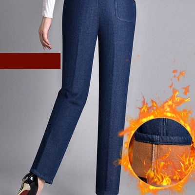 Camille – Damenjeans mit Seitentaschen und elastischem Bund